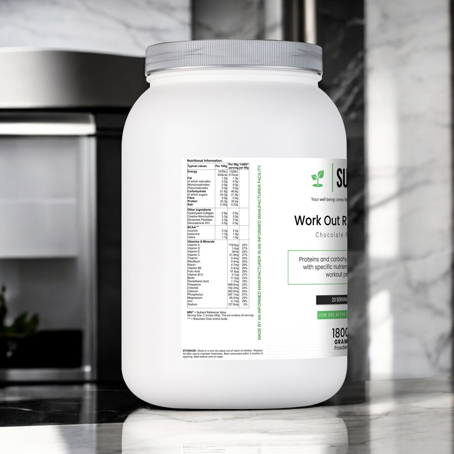 Work out Recovery - Chocolate Flavour