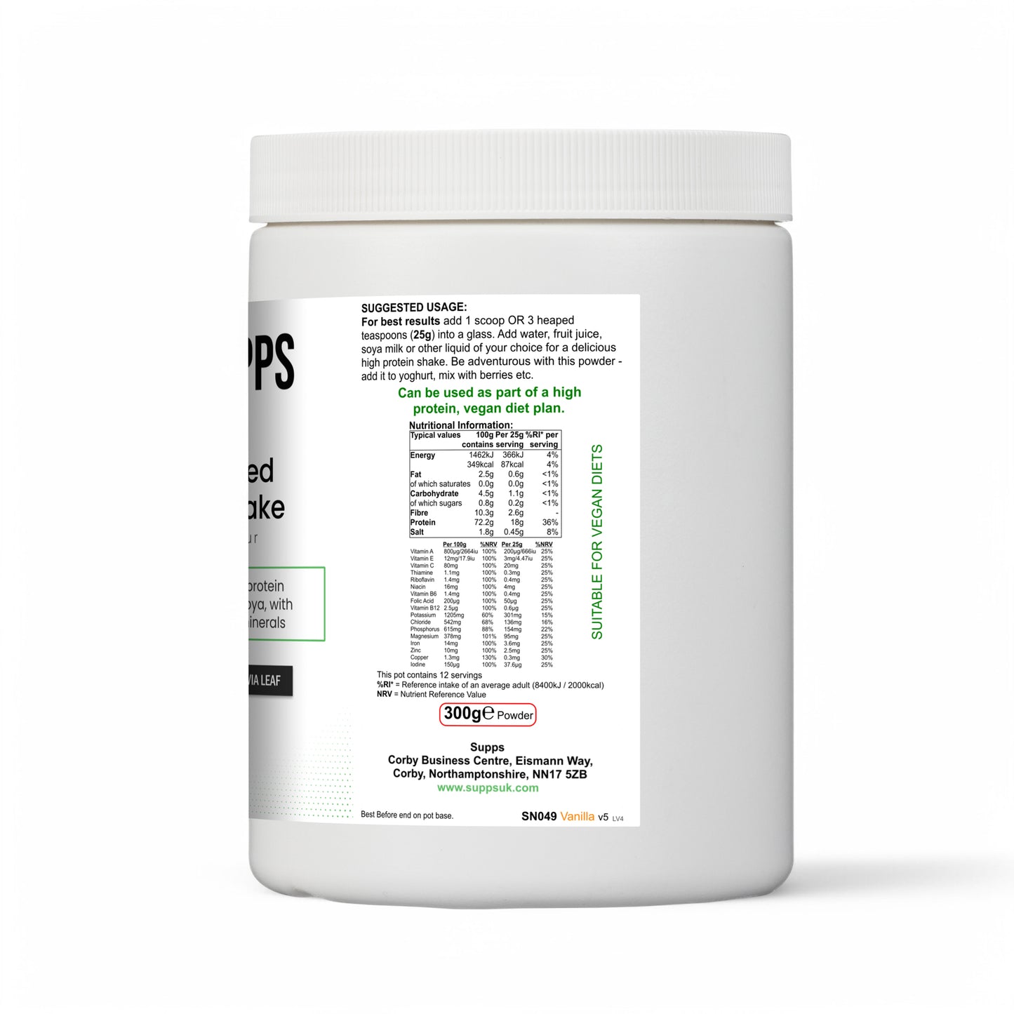 Plant Based Vanilla Shake with B12